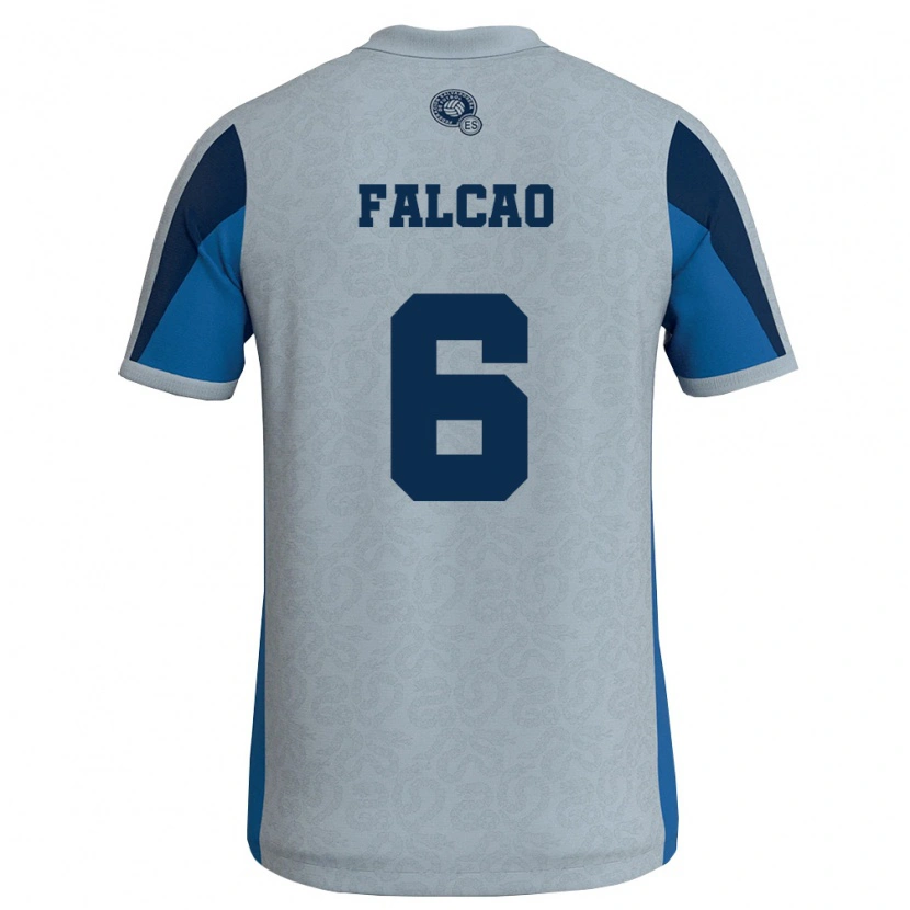 Danxen Kid El Salvador Kiano Falcao #6 White Sky Blue Away Jersey 26-28 T-Shirt