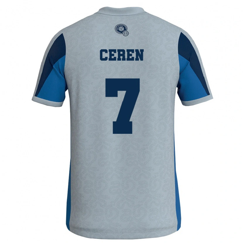 Danxen Kid El Salvador Darwin Cerén #7 White Sky Blue Away Jersey 26-28 T-Shirt