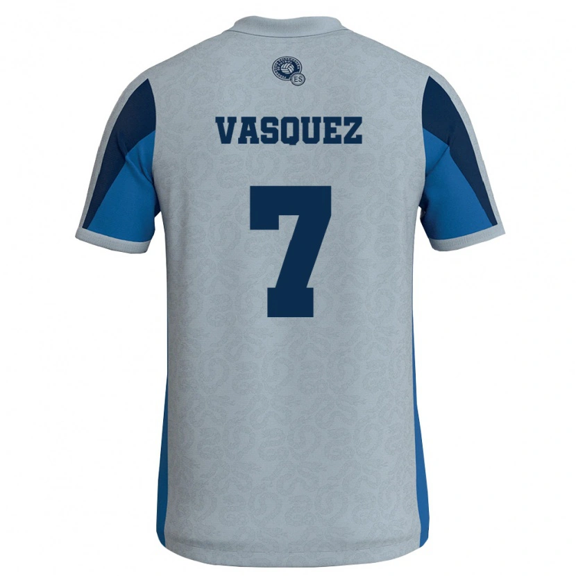 Danxen Kid El Salvador Styven Vásquez #7 White Sky Blue Away Jersey 26-28 T-Shirt