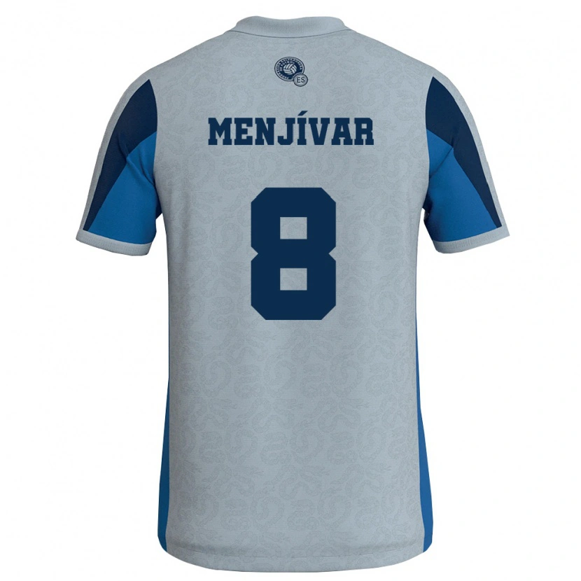 Danxen Kid El Salvador Wálter Menjívar #8 White Sky Blue Away Jersey 26-28 T-Shirt