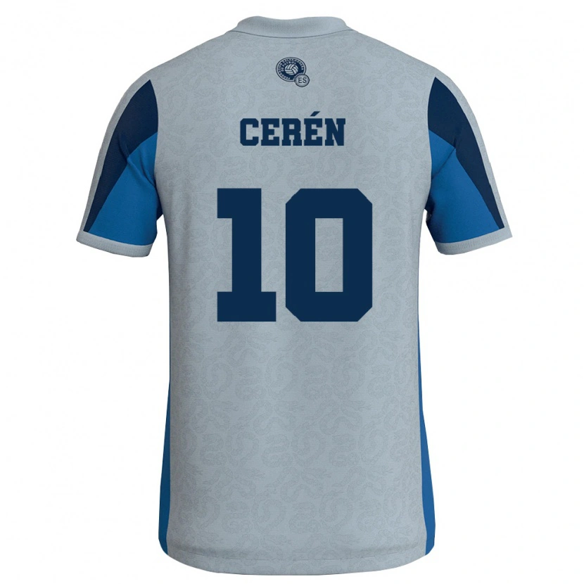 Danxen Kid El Salvador Brenda Cerén #10 White Sky Blue Away Jersey 26-28 T-Shirt