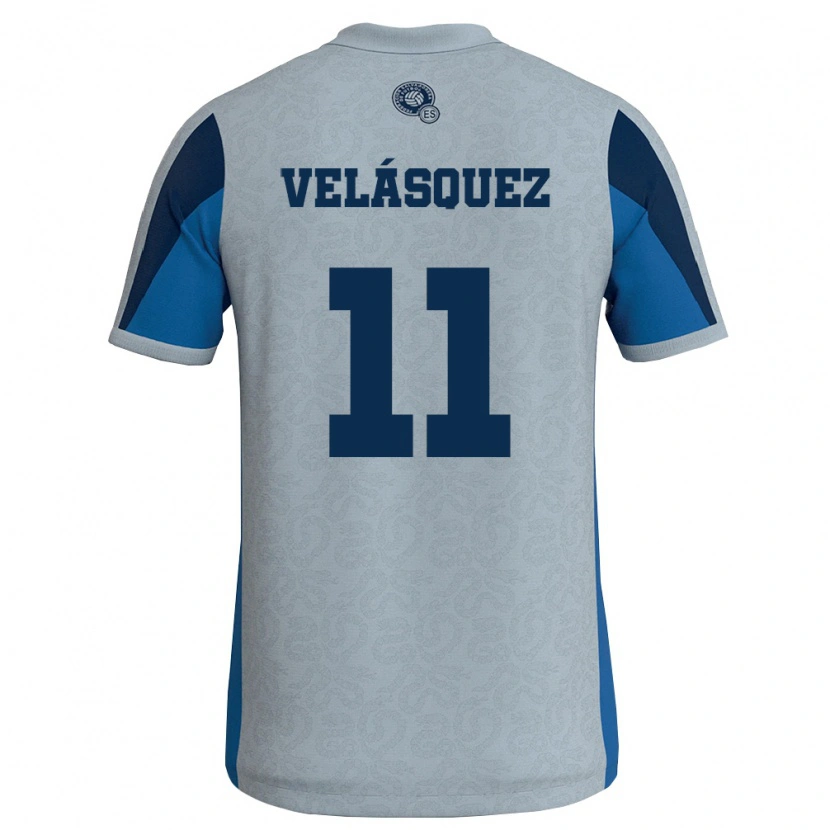 Danxen Kid El Salvador Jackeline Velásquez #11 White Sky Blue Away Jersey 26-28 T-Shirt
