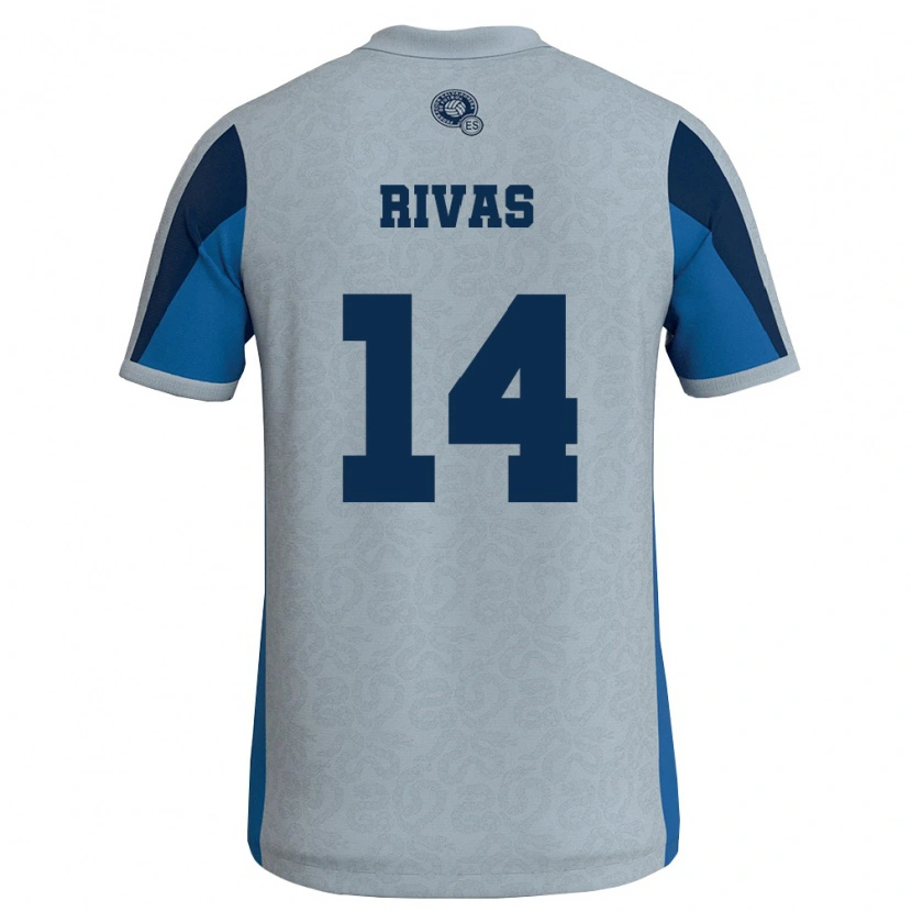 Danxen Kid El Salvador Keylor Rivas #14 White Sky Blue Away Jersey 26-28 T-Shirt