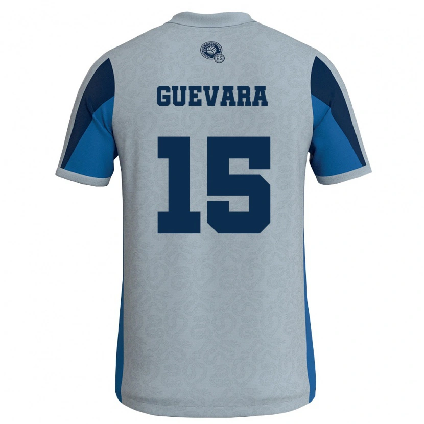 Danxen Kid El Salvador Inner Guevara #15 White Sky Blue Away Jersey 26-28 T-Shirt