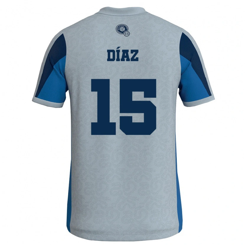 Danxen Kid El Salvador Hugo Díaz #15 White Sky Blue Away Jersey 26-28 T-Shirt