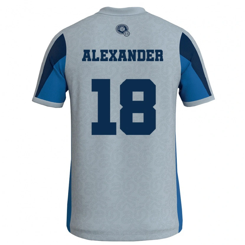 Danxen Kid El Salvador Alexander Aguilar #18 White Sky Blue Away Jersey 26-28 T-Shirt