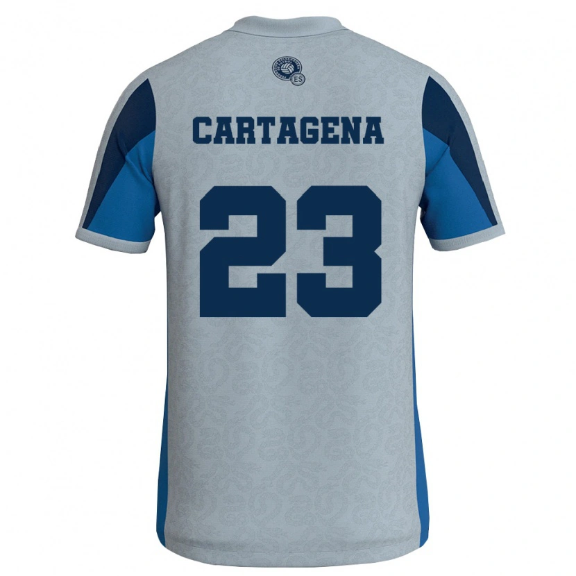 Danxen Kid El Salvador Melvin Cartagena #23 White Sky Blue Away Jersey 26-28 T-Shirt