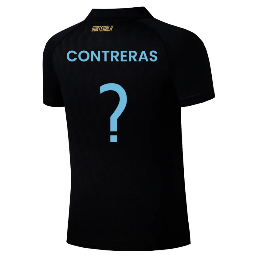 Danxen Kid Guatemala Betzael Contreras #0 Black Sky Blue White Away Jersey 26-28 T-Shirt