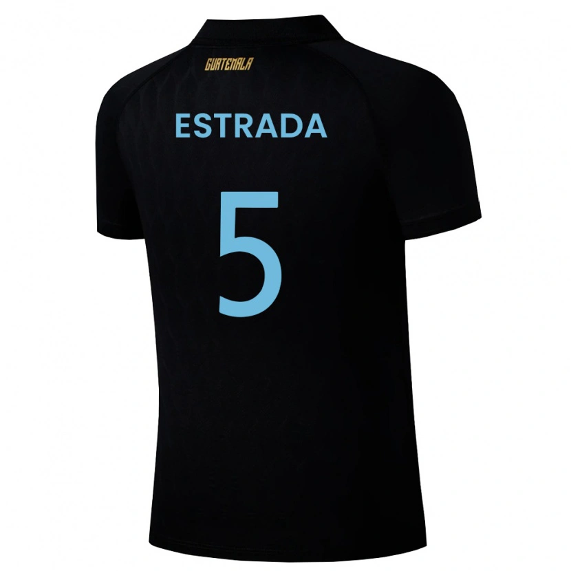 Danxen Kid Guatemala Elizabeth Estrada #5 Black Sky Blue White Away Jersey 26-28 T-Shirt
