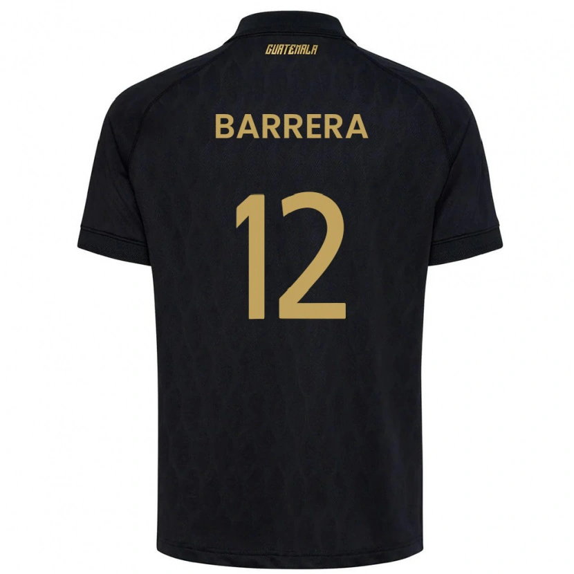 Danxen Kid Guatemala Rogelio Barrera #12 Black Sky Blue White Away Jersey 26-28 T-Shirt
