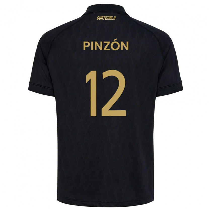 Danxen Kid Guatemala Alex Pinzón #12 Black Sky Blue White Away Jersey 26-28 T-Shirt