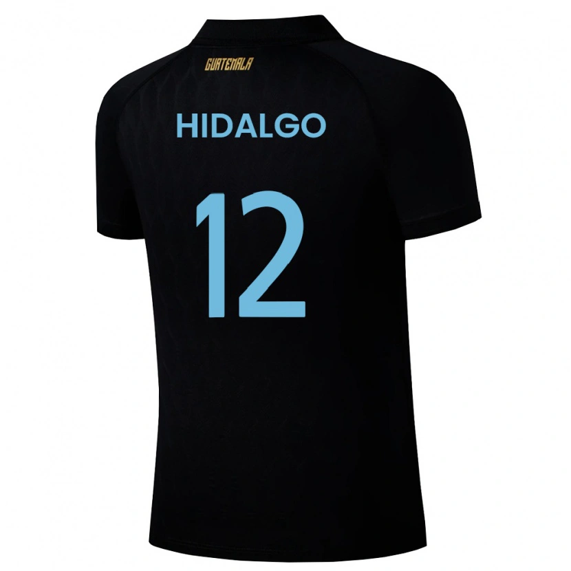 Danxen Kid Guatemala Angie Hidalgo #12 Black Sky Blue White Away Jersey 26-28 T-Shirt