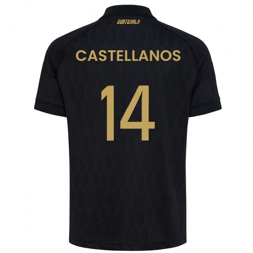 Danxen Kid Guatemala Jorge Castellanos #14 Black Sky Blue White Away Jersey 26-28 T-Shirt