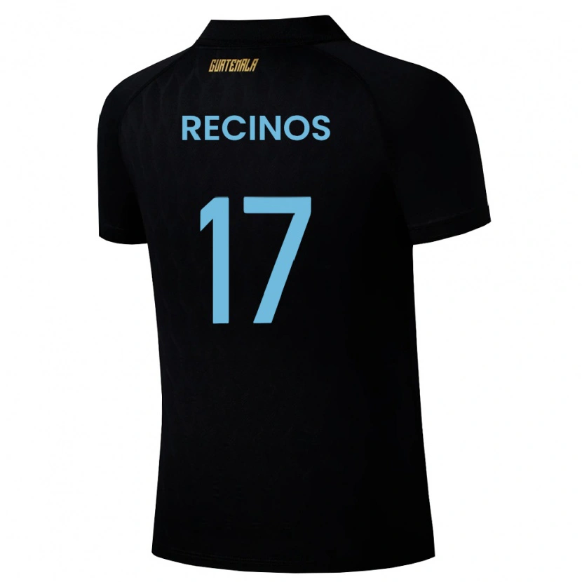 Danxen Kid Guatemala Antony Recinos #17 Black Sky Blue White Away Jersey 26-28 T-Shirt