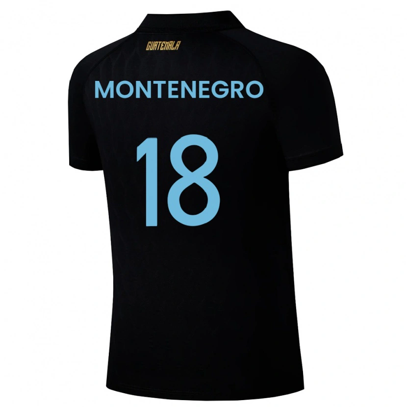 Danxen Kid Guatemala Vivian Montenegro #18 Black Sky Blue White Away Jersey 26-28 T-Shirt
