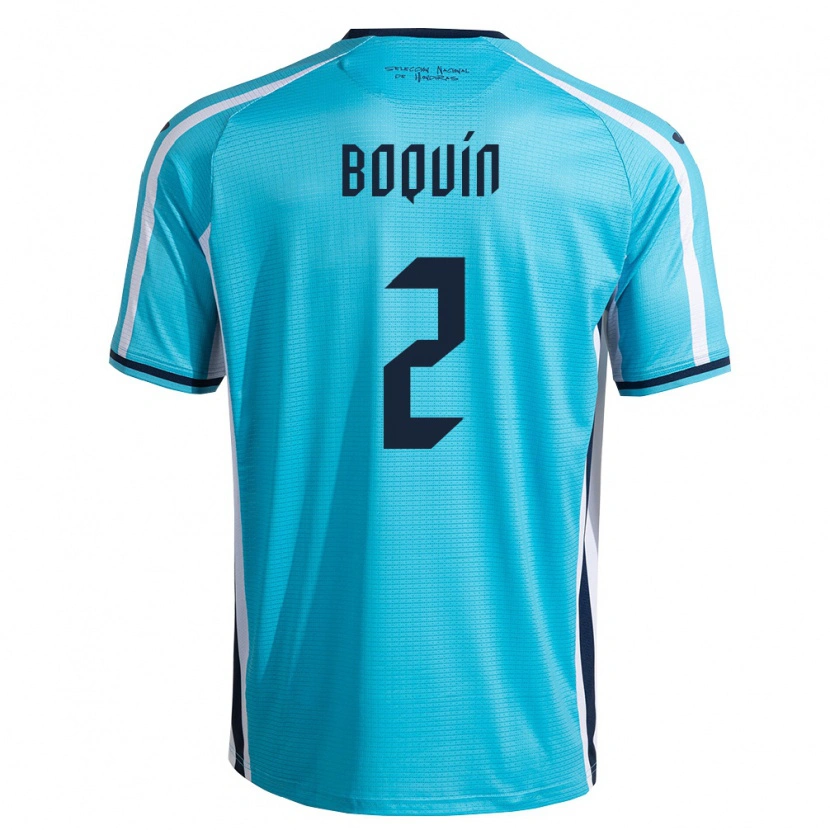 Danxen Kid Honduras Stiven Boquín #2 Sky Blue Navy Away Jersey 26-28 T-Shirt