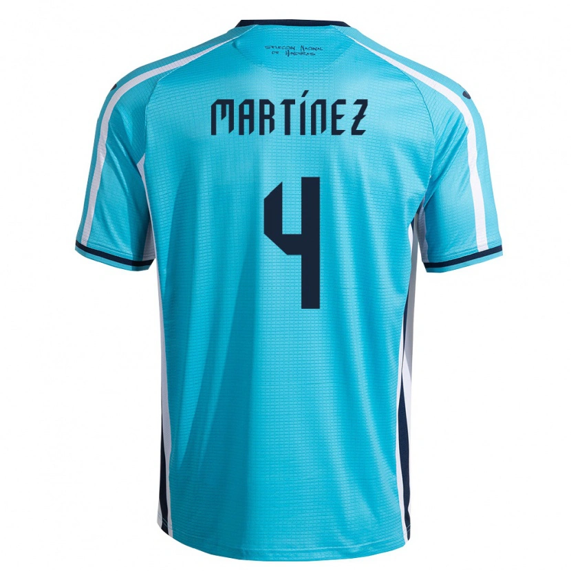 Danxen Kid Honduras Julián Martínez #4 Sky Blue Navy Away Jersey 26-28 T-Shirt