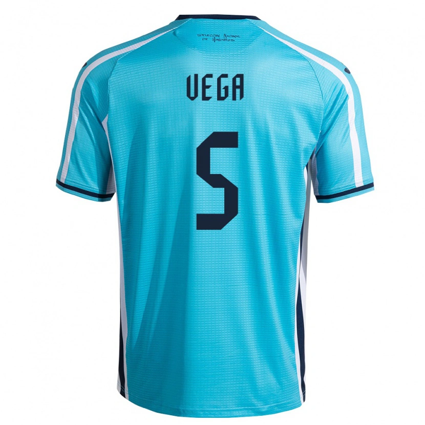 Danxen Kid Honduras Luis Vega #5 Sky Blue Navy Away Jersey 26-28 T-Shirt