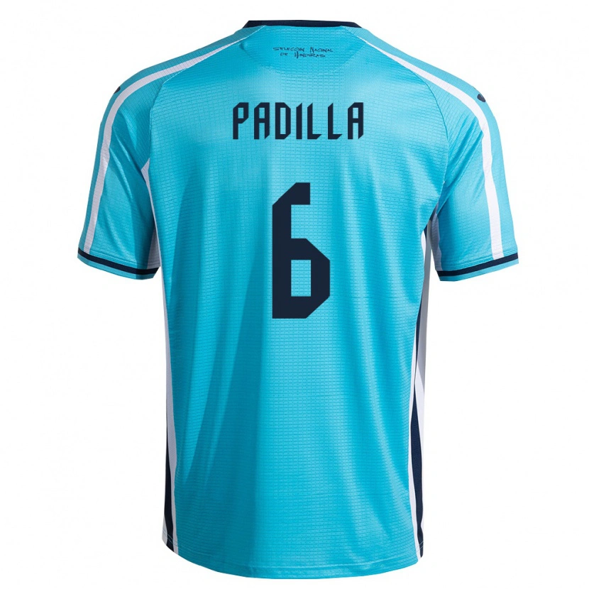 Danxen Kid Honduras Leandro Padilla #6 Sky Blue Navy Away Jersey 26-28 T-Shirt
