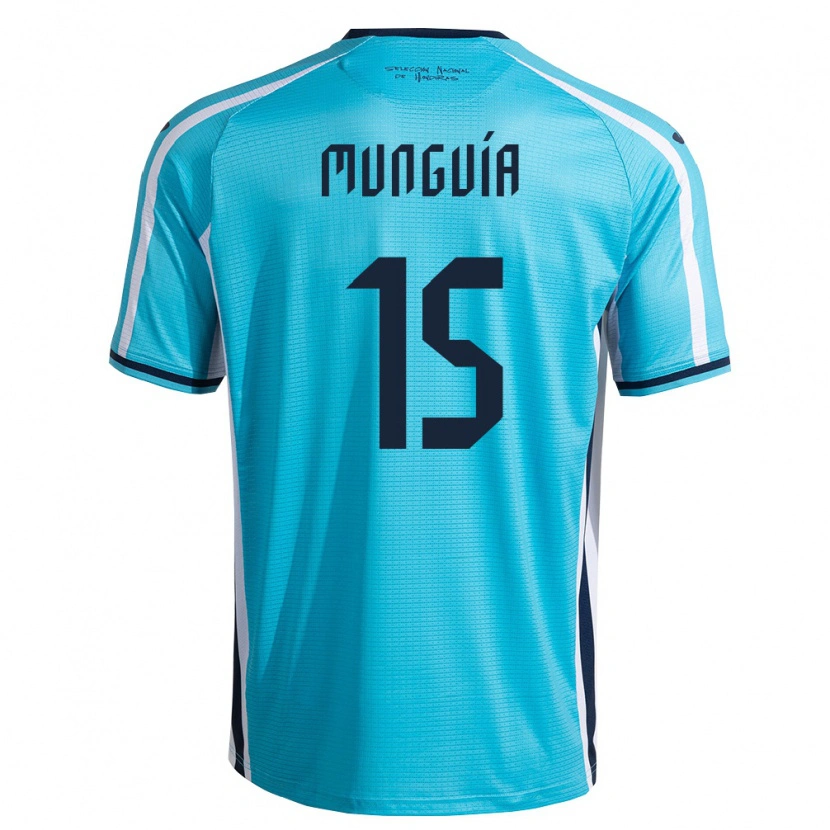 Danxen Kid Honduras Edwin Munguía #15 Sky Blue Navy Away Jersey 26-28 T-Shirt