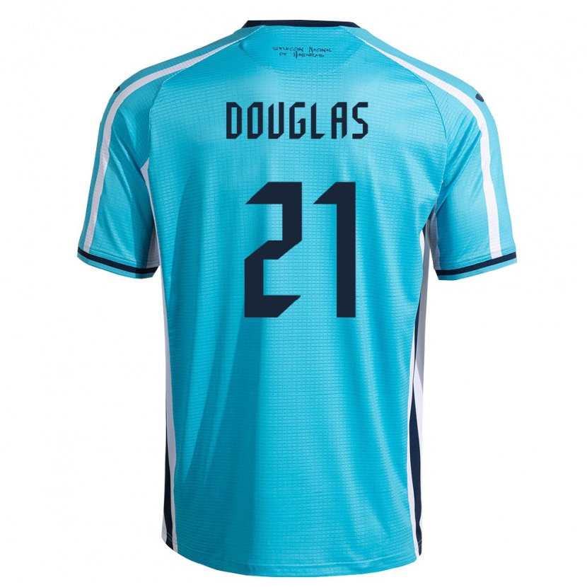 Danxen Kid Honduras Douglas Martínez #21 Sky Blue Navy Away Jersey 26-28 T-Shirt