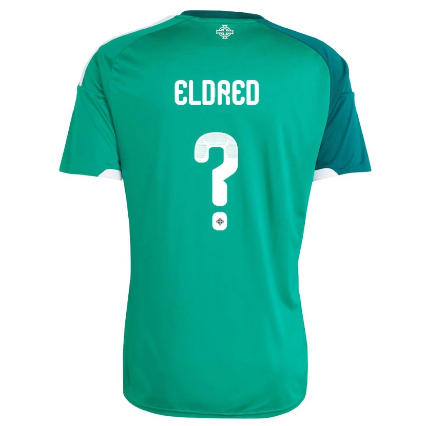 Danxen Men Northern Ireland Sydney Eldred #0 Green White Home Jersey 26-28 T-Shirt