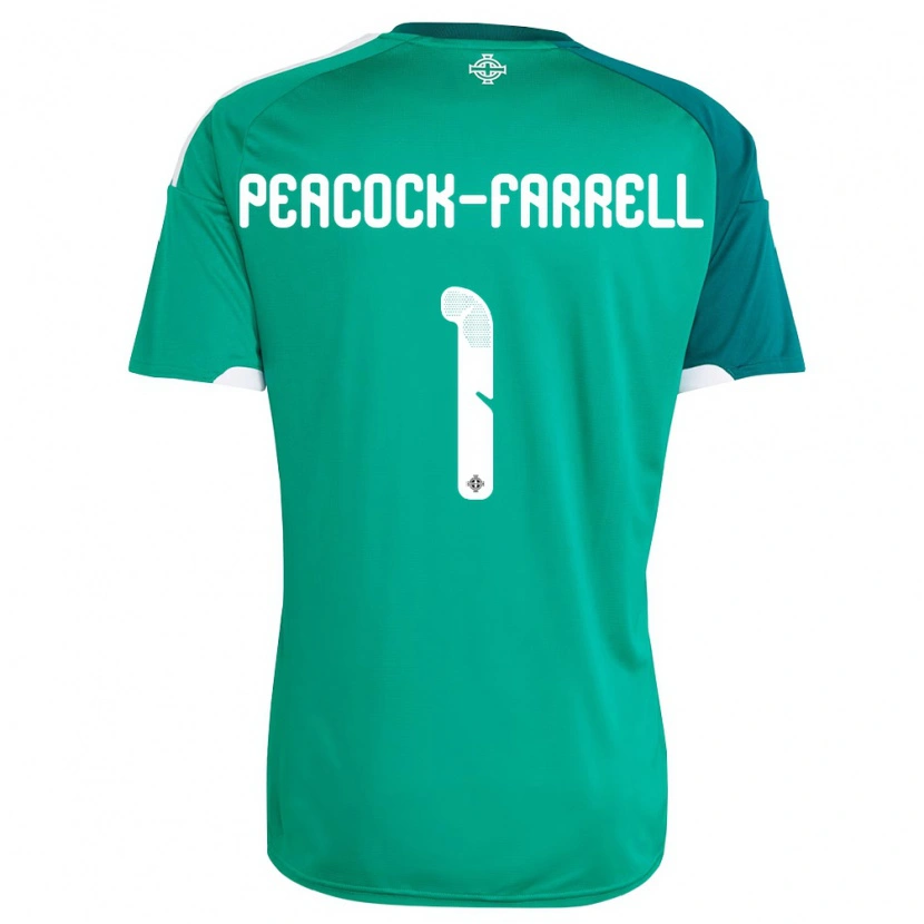 Danxen Men Northern Ireland Bailey Peacock-Farrell #1 Green White Home Jersey 26-28 T-Shirt