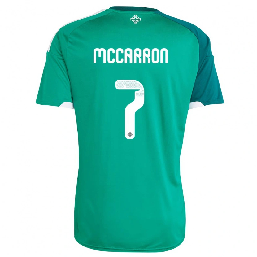 Danxen Men Northern Ireland Chloe Mccarron #7 Green White Home Jersey 26-28 T-Shirt
