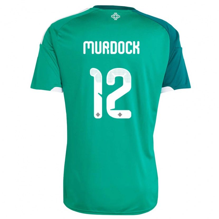 Danxen Men Northern Ireland Will Murdock #12 Green White Home Jersey 26-28 T-Shirt