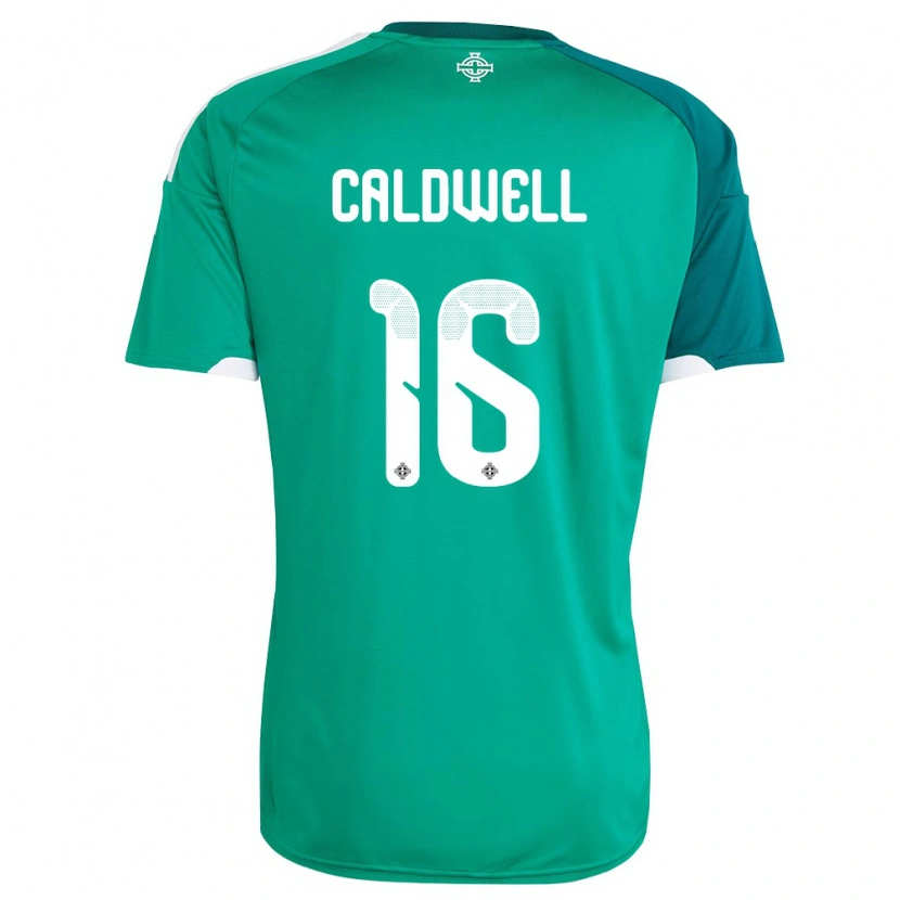 Danxen Men Northern Ireland Nadene Caldwell #16 Green White Home Jersey 26-28 T-Shirt