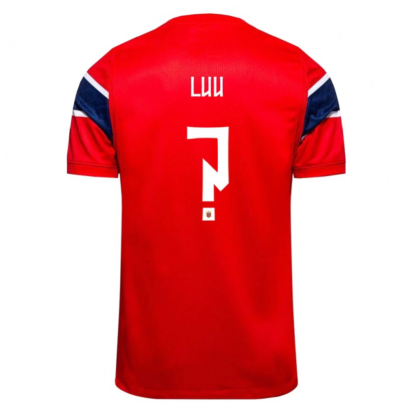 Danxen Men Norway Liam Luu #0 Red Navy White Home Jersey 26-28 T-Shirt