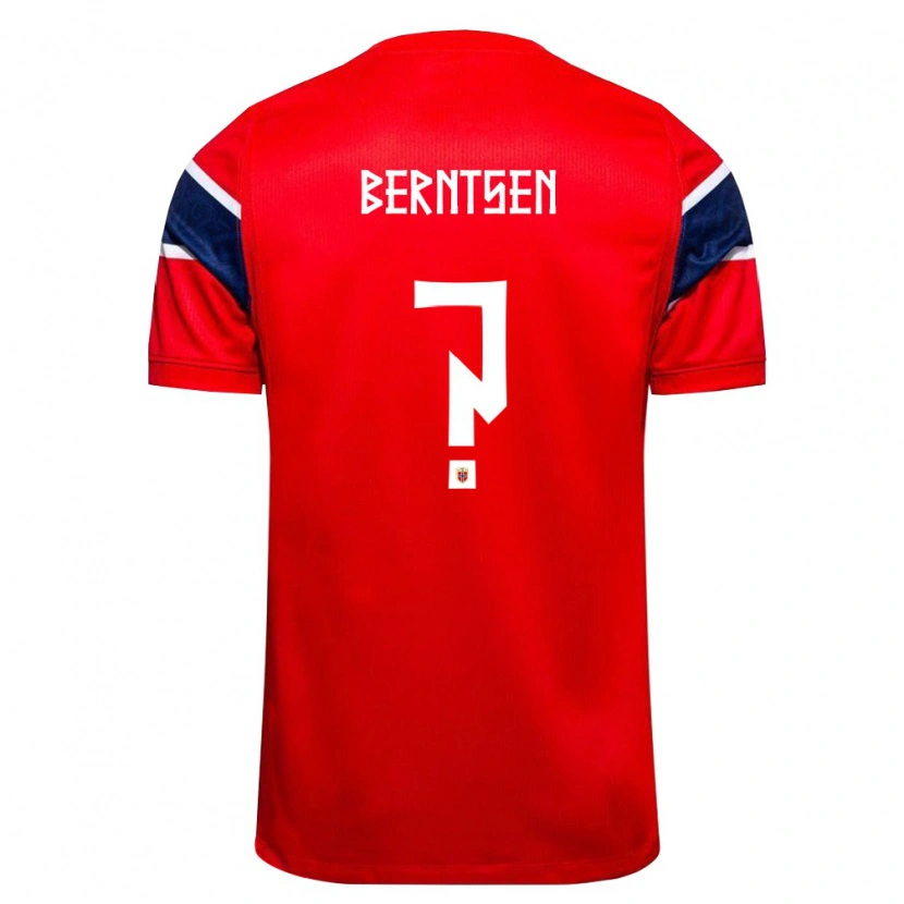 Danxen Men Norway Bendik Berntsen #0 Red Navy White Home Jersey 26-28 T-Shirt