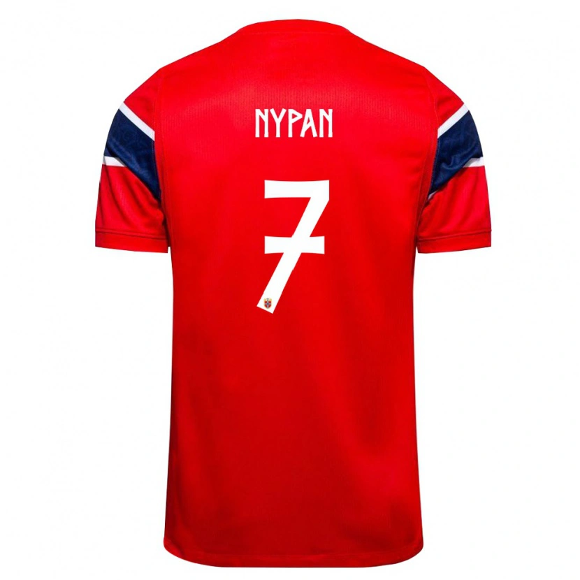 Danxen Men Norway Sverre Nypan #7 Red Navy White Home Jersey 26-28 T-Shirt