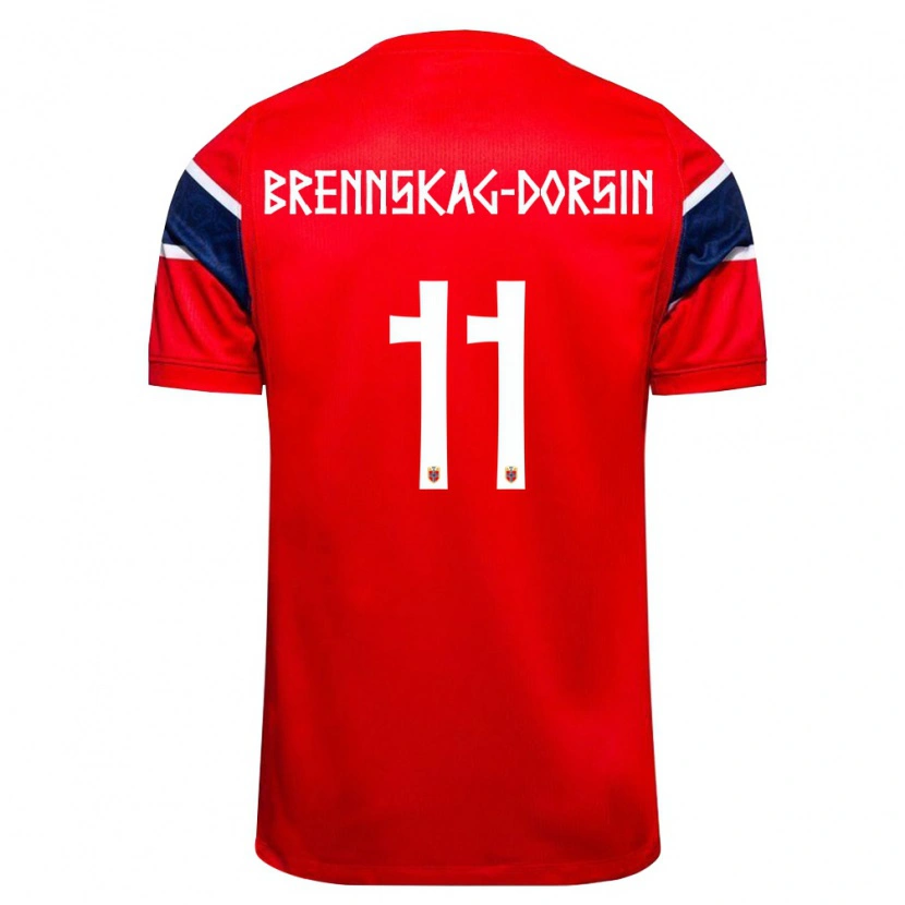 Danxen Men Norway Leo Dorsin #11 Red Navy White Home Jersey 26-28 T-Shirt