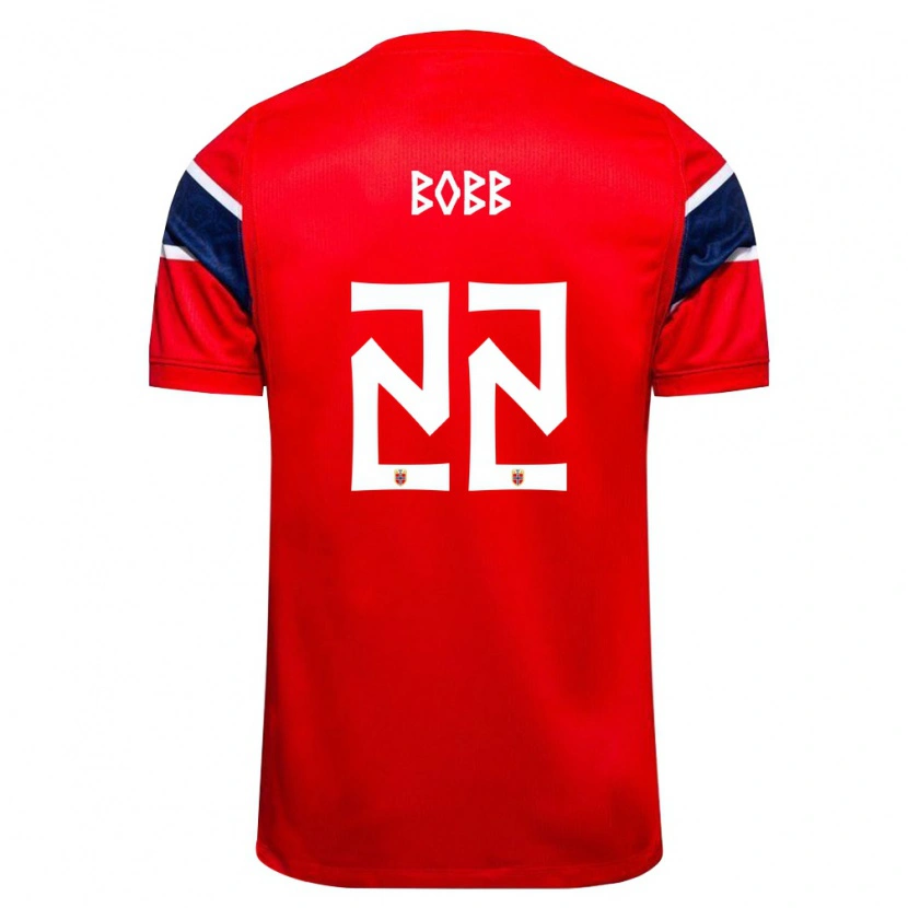 Danxen Men Norway Oscar Bobb #22 Red Navy White Home Jersey 26-28 T-Shirt