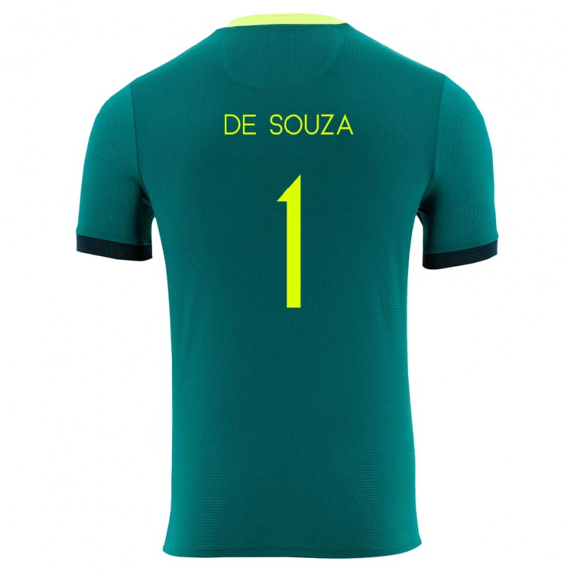Danxen Men Bolivia Victor De Souza #1 Green Yellow Black Home Jersey 26-28 T-Shirt