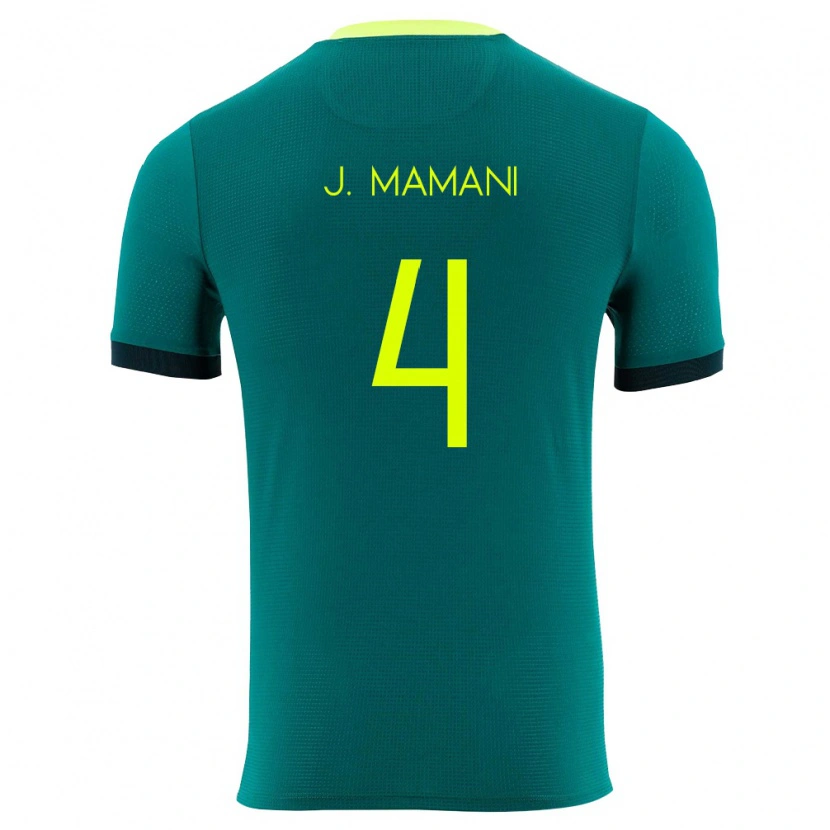 Danxen Men Bolivia Jhylian Mary Mamani #4 Green Yellow Black Home Jersey 26-28 T-Shirt
