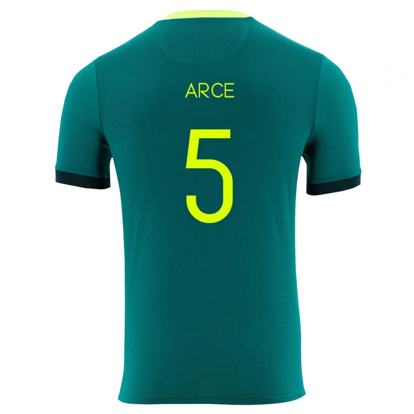 Danxen Men Bolivia Santiago Arce #5 Green Yellow Black Home Jersey 26-28 T-Shirt