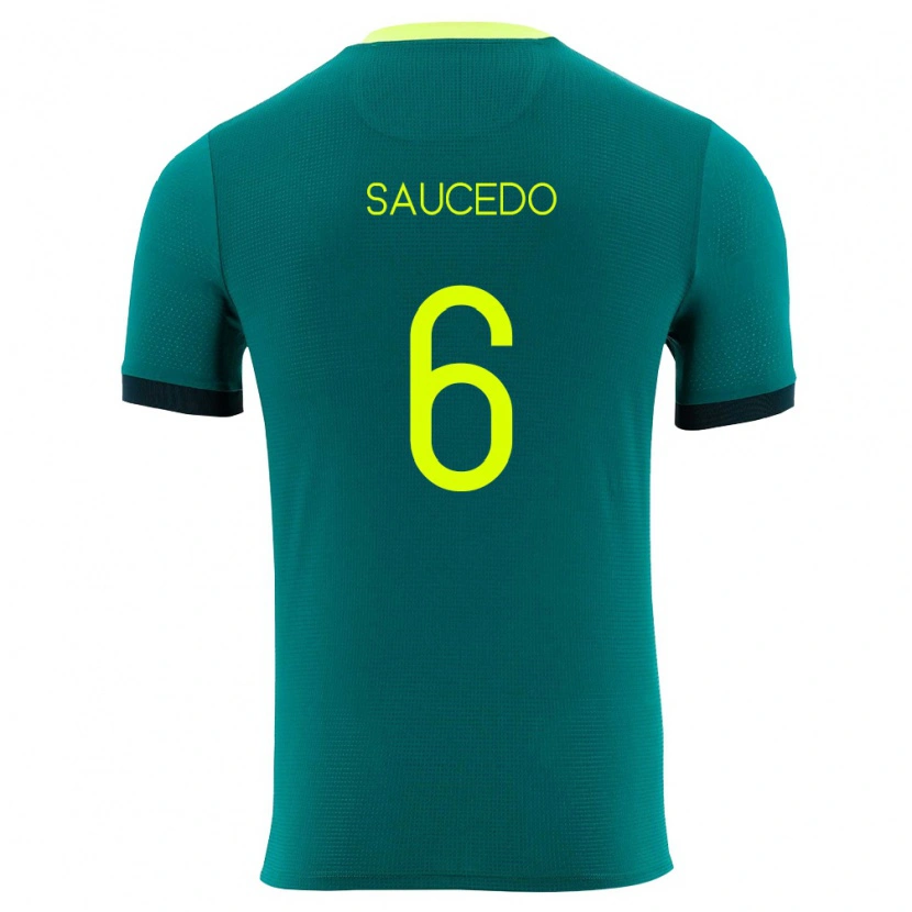 Danxen Men Bolivia Widen Saucedo #6 Green Yellow Black Home Jersey 26-28 T-Shirt