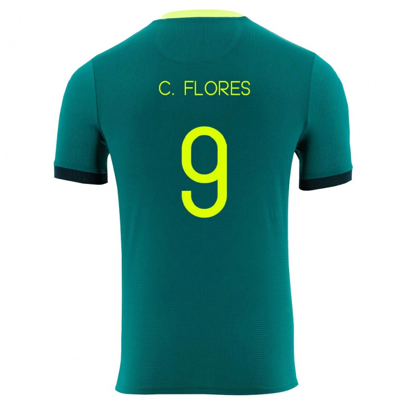Danxen Men Bolivia Cesar Flores #9 Green Yellow Black Home Jersey 26-28 T-Shirt