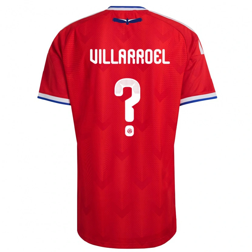 Danxen Men Chile Cristóbal Villarroel #0 Red White Blue Home Jersey 26-28 T-Shirt