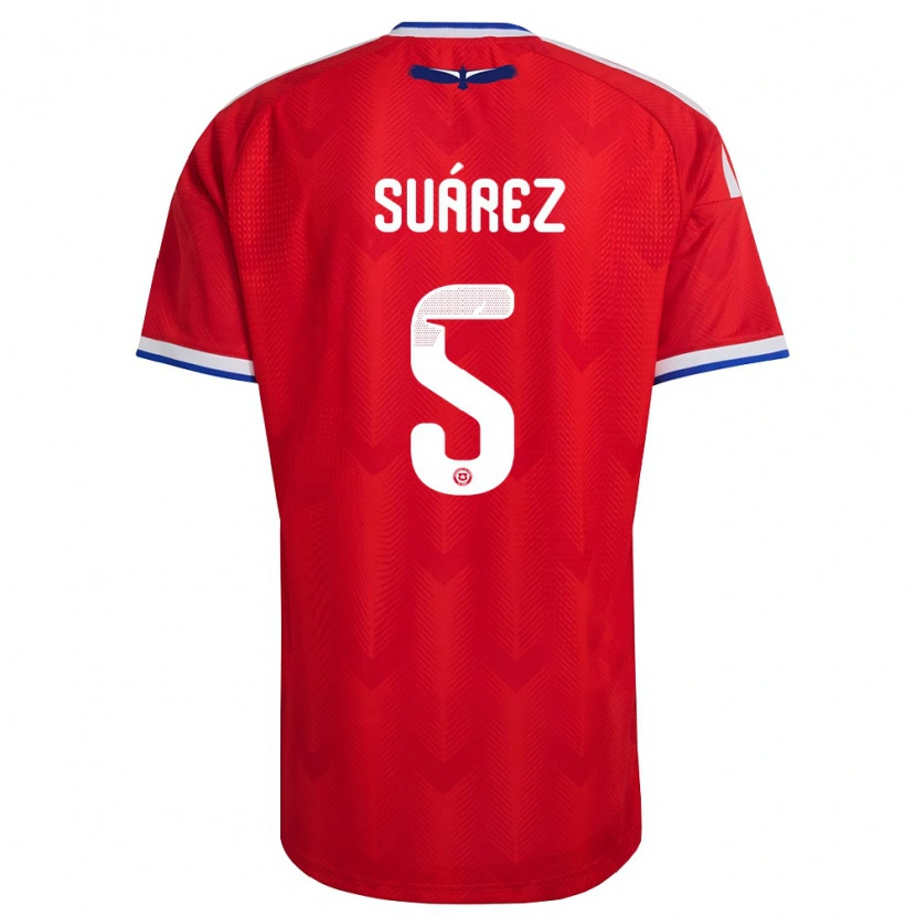 Danxen Men Chile Nicolás Suárez #5 Red White Blue Home Jersey 26-28 T-Shirt