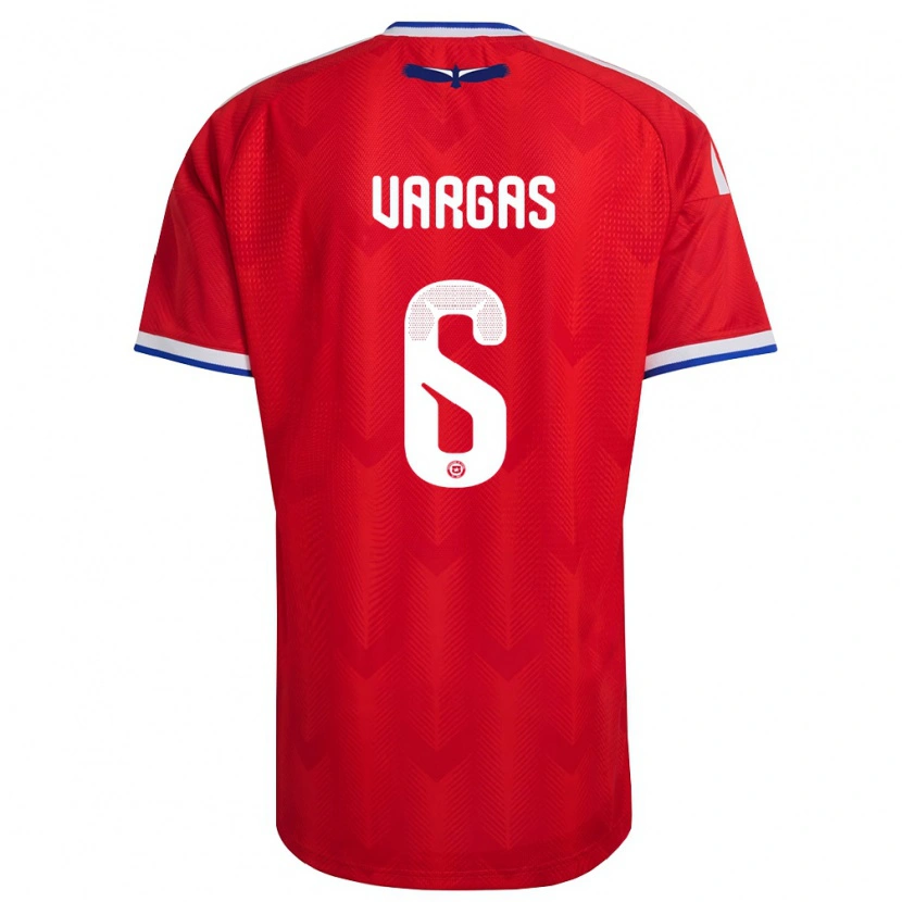Danxen Men Chile Sebastián Vargas #6 Red White Blue Home Jersey 26-28 T-Shirt
