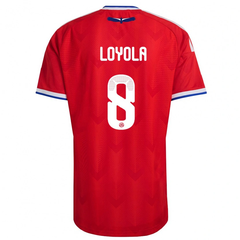 Danxen Men Chile Felipe Loyola #8 Red White Blue Home Jersey 26-28 T-Shirt