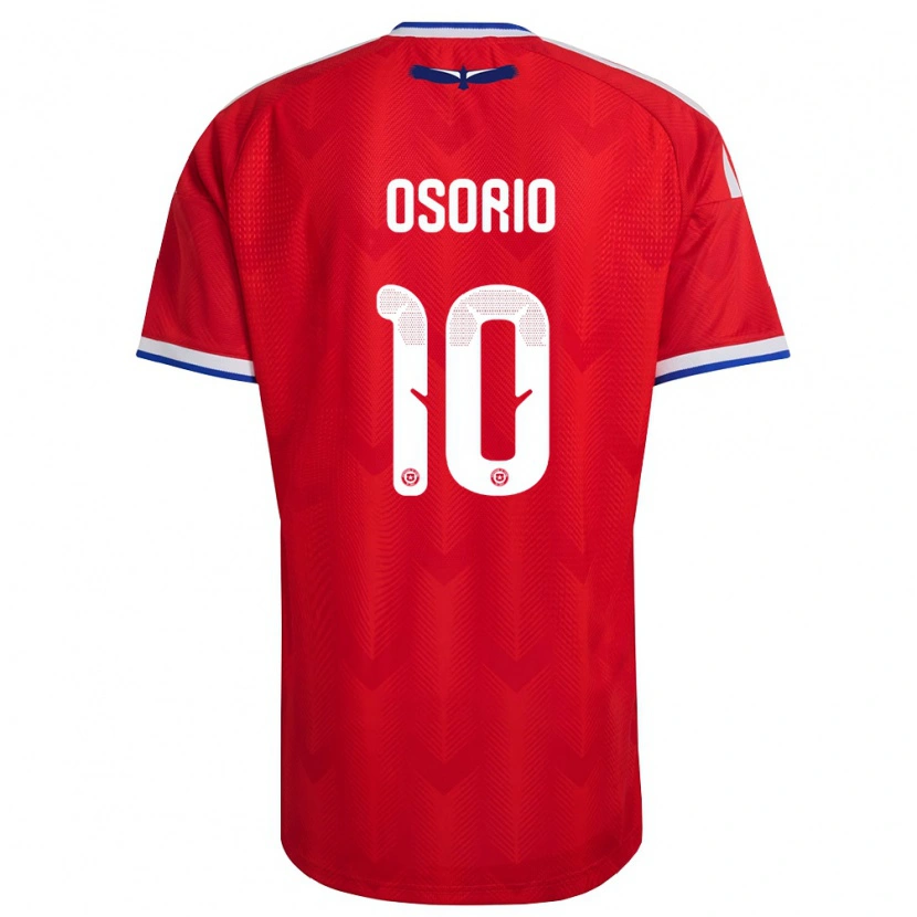 Danxen Men Chile Darío Osorio #10 Red White Blue Home Jersey 26-28 T-Shirt