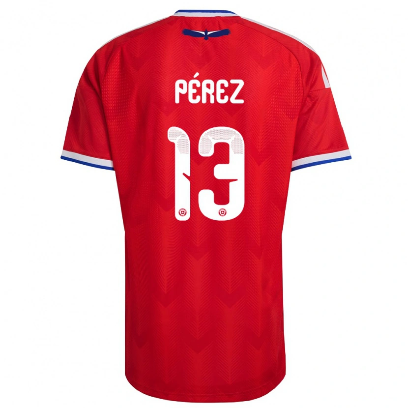 Danxen Men Chile Matías Pérez #13 Red White Blue Home Jersey 26-28 T-Shirt