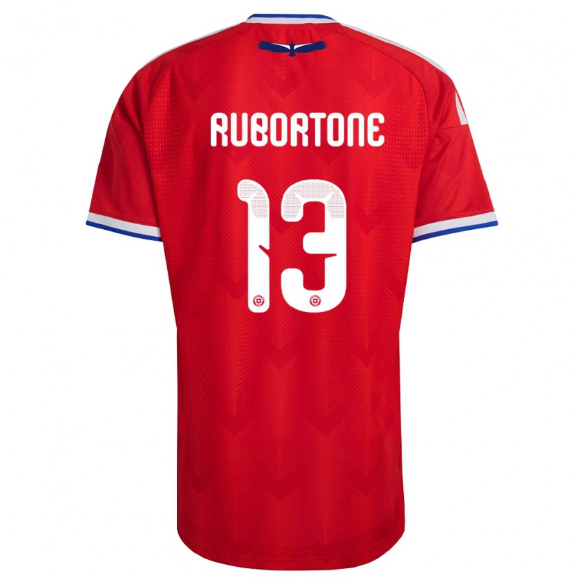 Danxen Men Chile Giovanni Rubortone #13 Red White Blue Home Jersey 26-28 T-Shirt