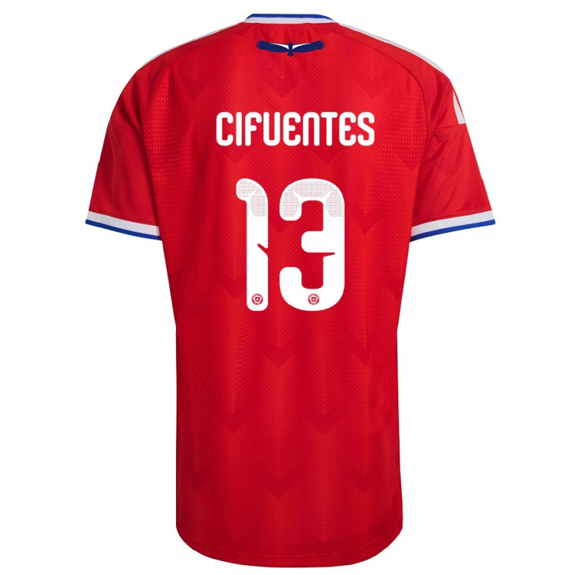 Danxen Men Chile Anaís Cifuentes #13 Red White Blue Home Jersey 26-28 T-Shirt