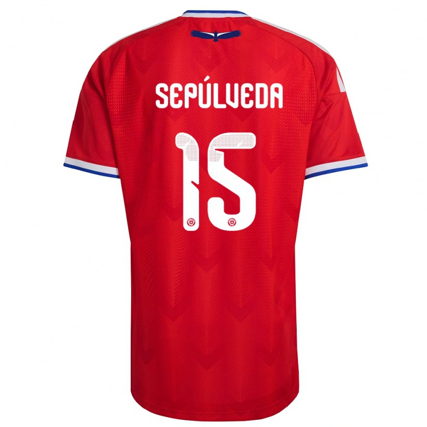 Danxen Men Chile Matías Sepúlveda #15 Red White Blue Home Jersey 26-28 T-Shirt