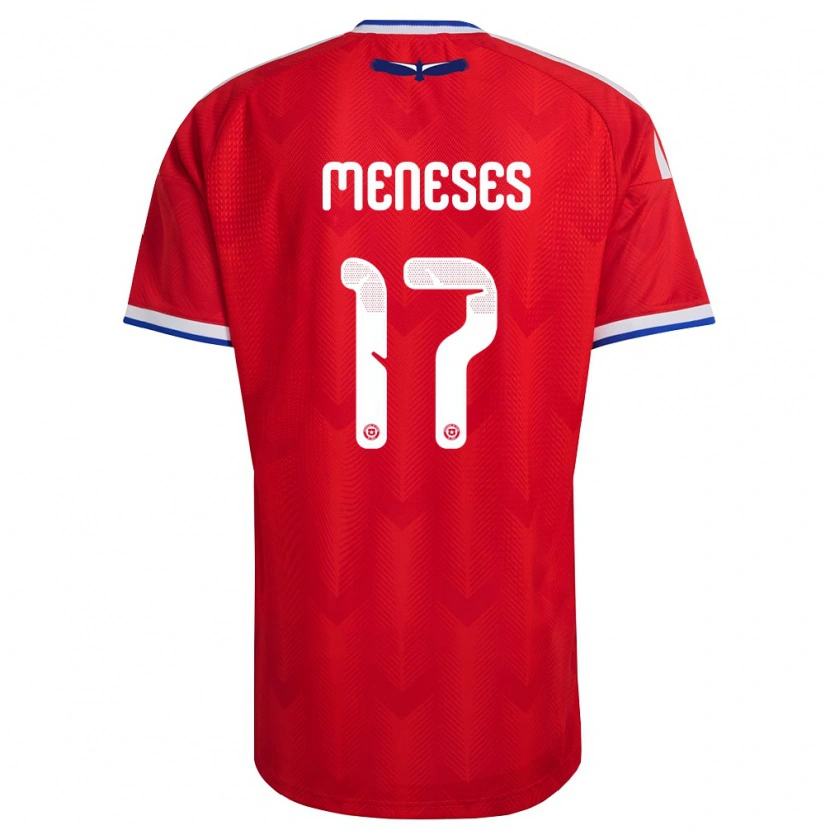 Danxen Men Chile Joaquín Meneses #17 Red White Blue Home Jersey 26-28 T-Shirt